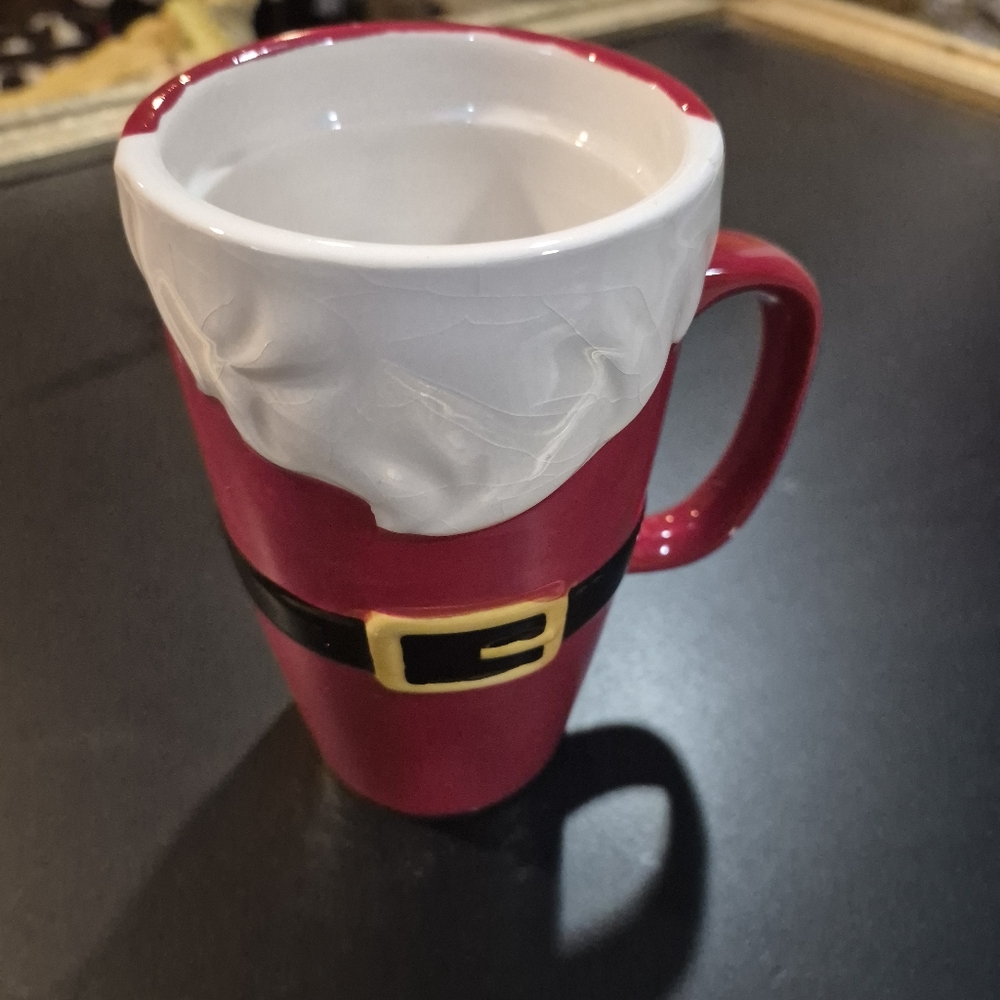 Festive Santa Mug - Red and White